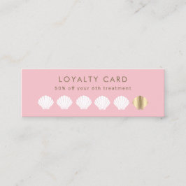 Visita Mini cartão de fidelidade cor-de-rosa com epiderme de o