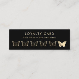 Visita Mini cartão de fidelidade das borboletas de ouro