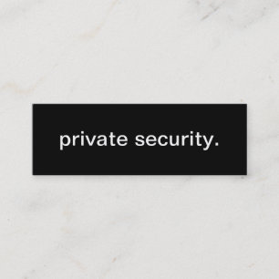 Visita Mini Cartão de indústria da segurança privado