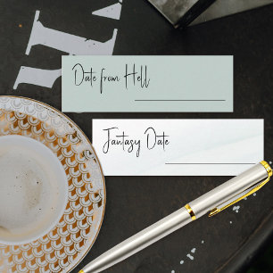 Visita Mini Cartão de Jogo para Chá de Noiva Fantasia Encontro