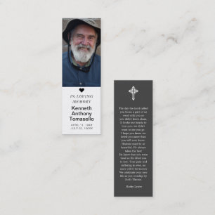 Visita Mini Cartão de Marcador de Foto de Oração de Memorial d