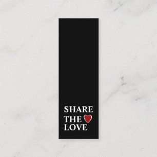 Visita Mini Cartão de Referência do Coração Vermelho Míni