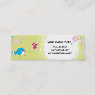 Visita Mini Cartão magro de Busniness do passarinho