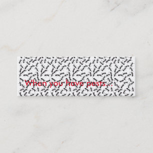 Visita Mini Cartão magro do controlo de pragas