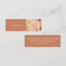 Visita Mini Cartão RSVP de Casamento de Terracotta Floral Boho