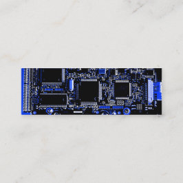 Visita Mini Circuito Azul 2 modelo de cartão de negócios magro