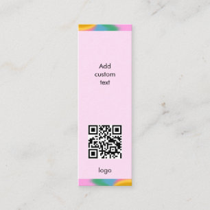 Visita Mini código qr personalizado cartão de marcador simples