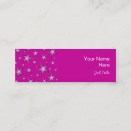Visita Mini Estrelas Rosa, branco, cartão de visita, branco, m