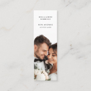 Visita Mini Favor de casamento chic minimalista cartão marcado