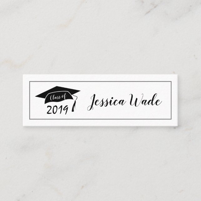 Visita Mini Graduação Classe de Cartão de Boné 2019 (Frente)