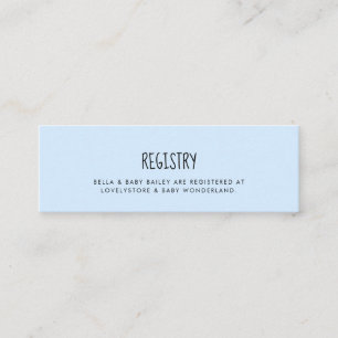 Visita Mini Inserir cartão de registro de Chá de fraldas azu