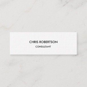 Visita Mini Linen Paper Slim Skinny Chic Modern Cartão de visi