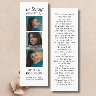 Visita Mini Memorial 3 Fotografia Colagem Funeral Cartão de Or