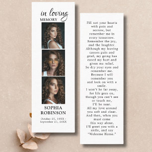 Visita Mini Memorial 3 Fotografia Colagem Funeral Cartão de Or