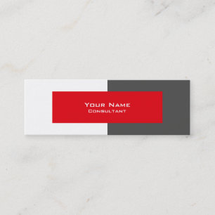 Visita Mini Modelo de cartão de negócios cinzento e vermelho