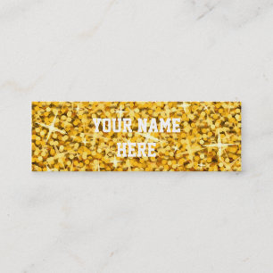 Visita Mini Modelo de cartão de negócios "Dourado" do Glitz