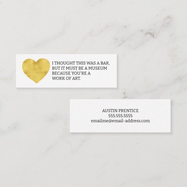 Visita Mini Pensei Que Era Um Cartão De Chamada De Namorando D (Frente/Verso)