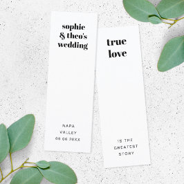 Visita Mini Retro Informal | Cartão de Favorito de Casamento