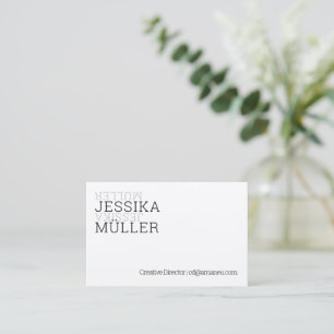 Visita Minimalismo em preto e branco twist cartão de visi