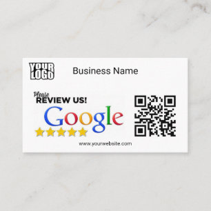 Visita Mínimo moderno cartão de revisão Google com código