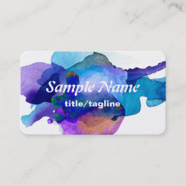 Visita modelo de cartão de negócios aquoso em estoque de 