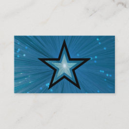 Visita Modelo de cartão de negócios azul-estrela preto