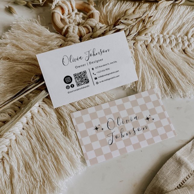 Visita Modelo de cartão de negócios Boho (Boho Business Card Template)
