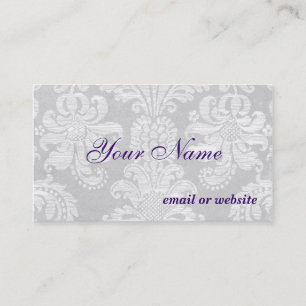 Visita Modelo de cartão de negócios branco do damasco