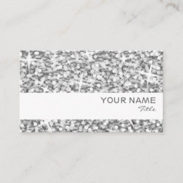 Visita modelo de cartão de negócios branco "Silver" de st