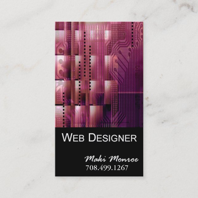 Visita Modelo de cartão de negócios da Web Design-2 (Frente)