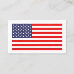 Visita Modelo de cartão de negócios de bandeira america