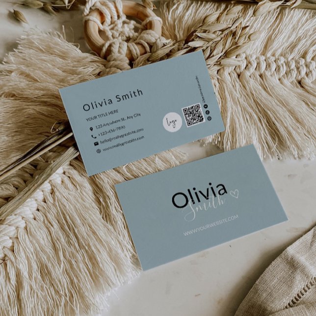 Visita Modelo de cartão de negócios de Código QR (QR Code Business Card Template
)