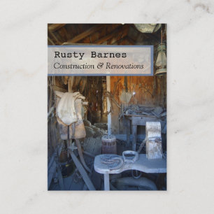 Visita Modelo de cartão de negócios de construção