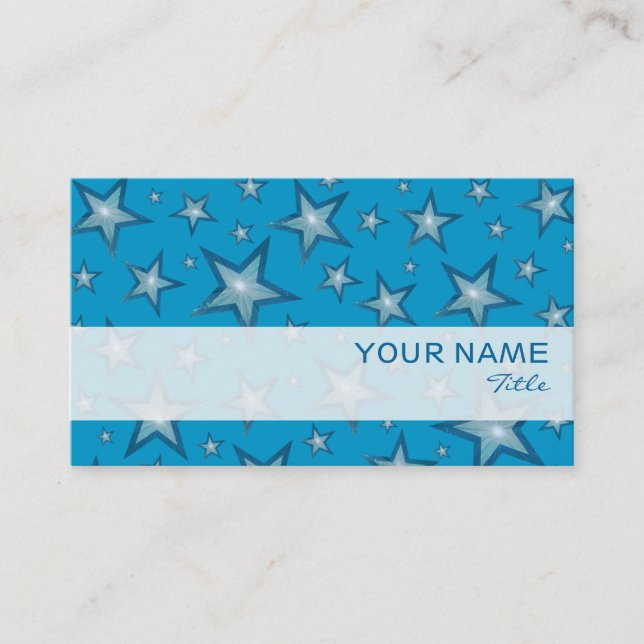 Visita Modelo de cartão de negócios de faixa de estrelas  (Frente)