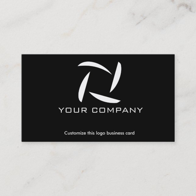Visita Modelo de cartão de negócios de logotipo simples (Frente)