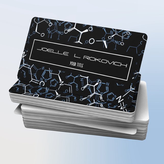 Visita Modelo de cartão de negócios de Símbolos Químicos (Criador carregado)