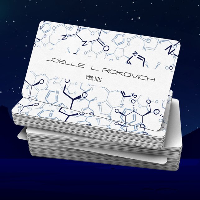Visita Modelo de cartão de negócios de Símbolos Químicos (Criador carregado)