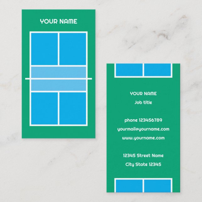 Visita Modelo de cartão de negócios de treinador de picle (Frente/Verso)
