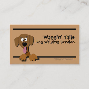 Visita Modelo de cartão de negócios do cão dos desenho