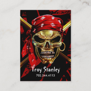 Visita Modelo de cartão de negócios do pirata do Grunge