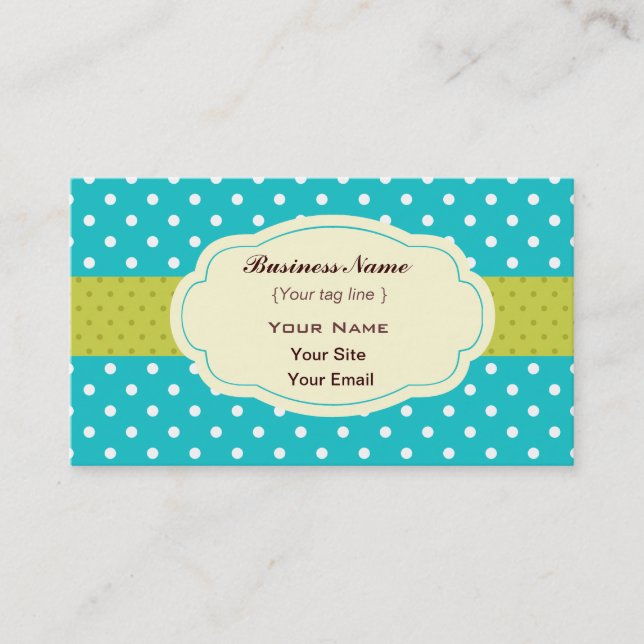 Visita Modelo de cartão de negócios Funky Bolinhas (Frente)