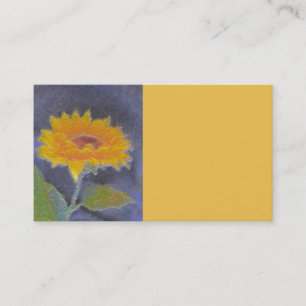 Visita modelo de cartão de negócios girassol ouro amarelo