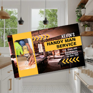 Visita Modelo de cartão de negócios Handyman Profissional