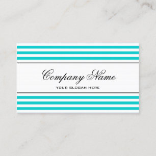 Visita Modelo de cartão de negócios listrado do azul de