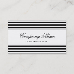 Visita Modelo de cartão de negócios listrado do chique