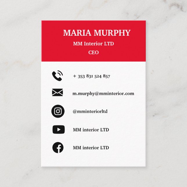 Visita Modelo de cartão de negócios profissional e simple (Frente)