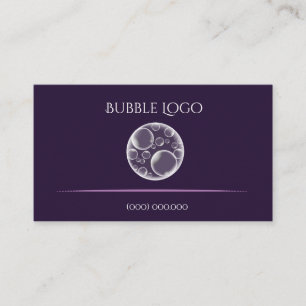 Visita Modelo de cartão de negócios roxo do logotipo da