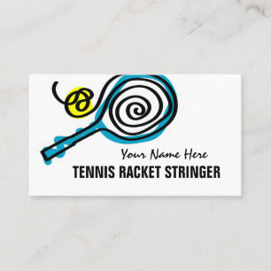 Visita modelo de cartão de negócios Tênis Racket Strin