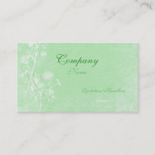 Visita Modelo de cartão de negócios verde e branco