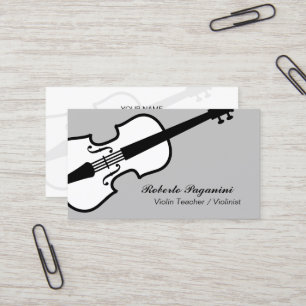 Visita Modelo de cartão de negócios violinista para músic